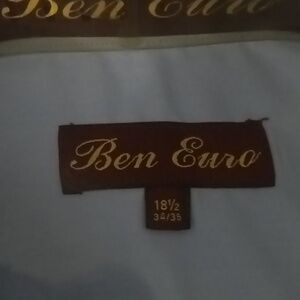 Euro (Ben Euro) dress, long sleeve oxford,shirt,light blue 18.5